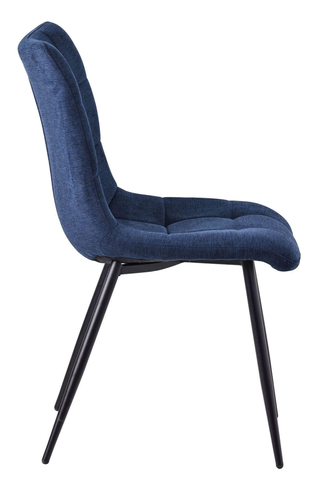Soleil Fabric Dining Chair with Black Metal Legs