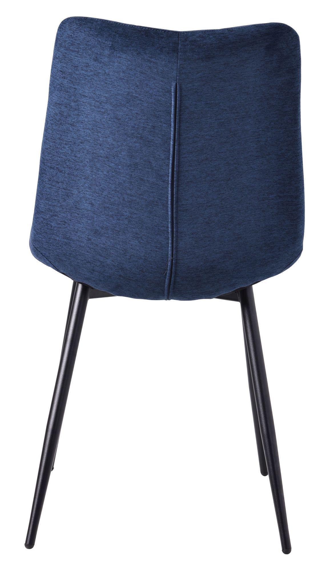 Soleil Fabric Dining Chair with Black Metal Legs