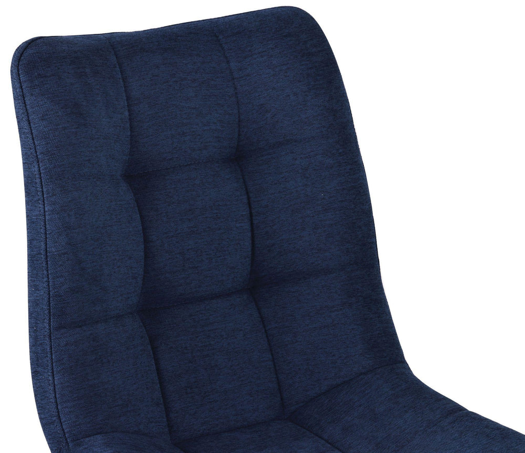 Soleil Fabric Dining Chair with Black Metal Legs