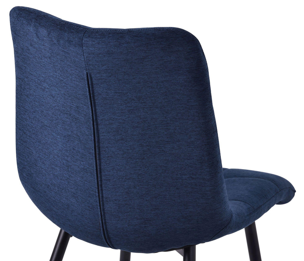 Soleil Fabric Dining Chair with Black Metal Legs