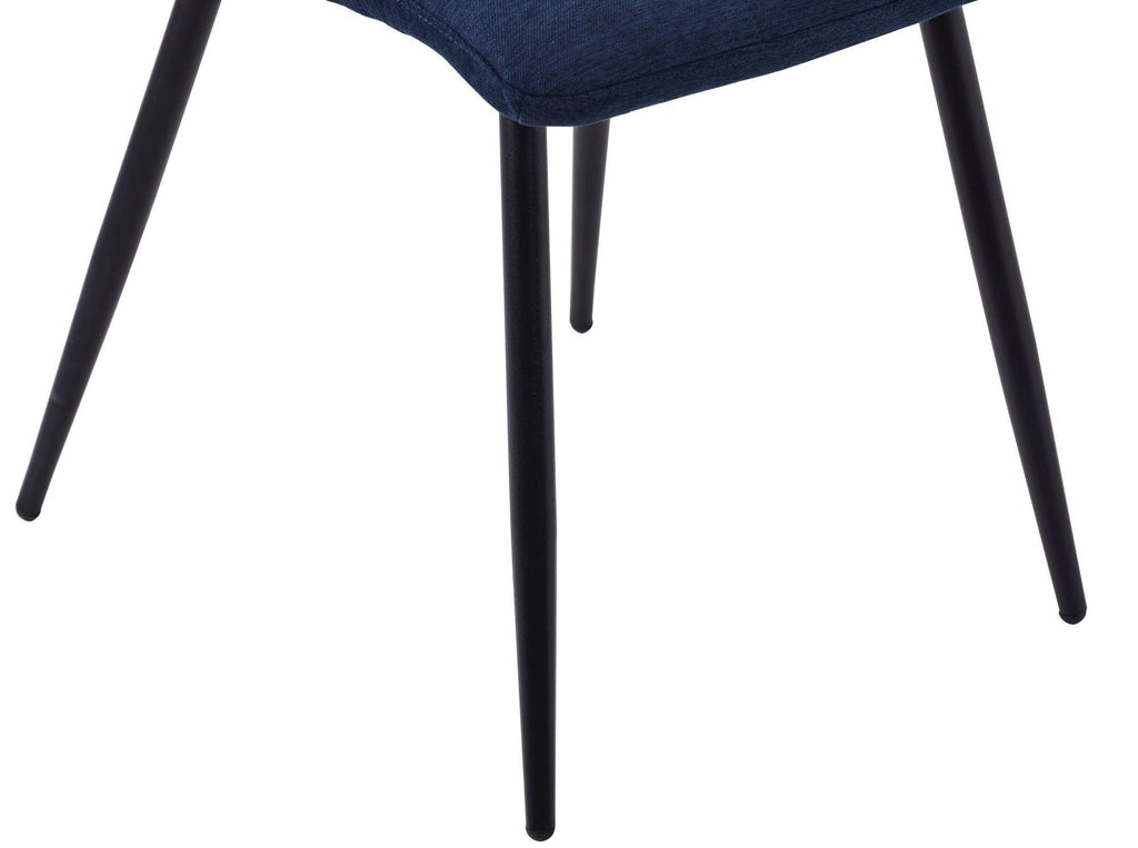 Soleil Fabric Dining Chair with Black Metal Legs