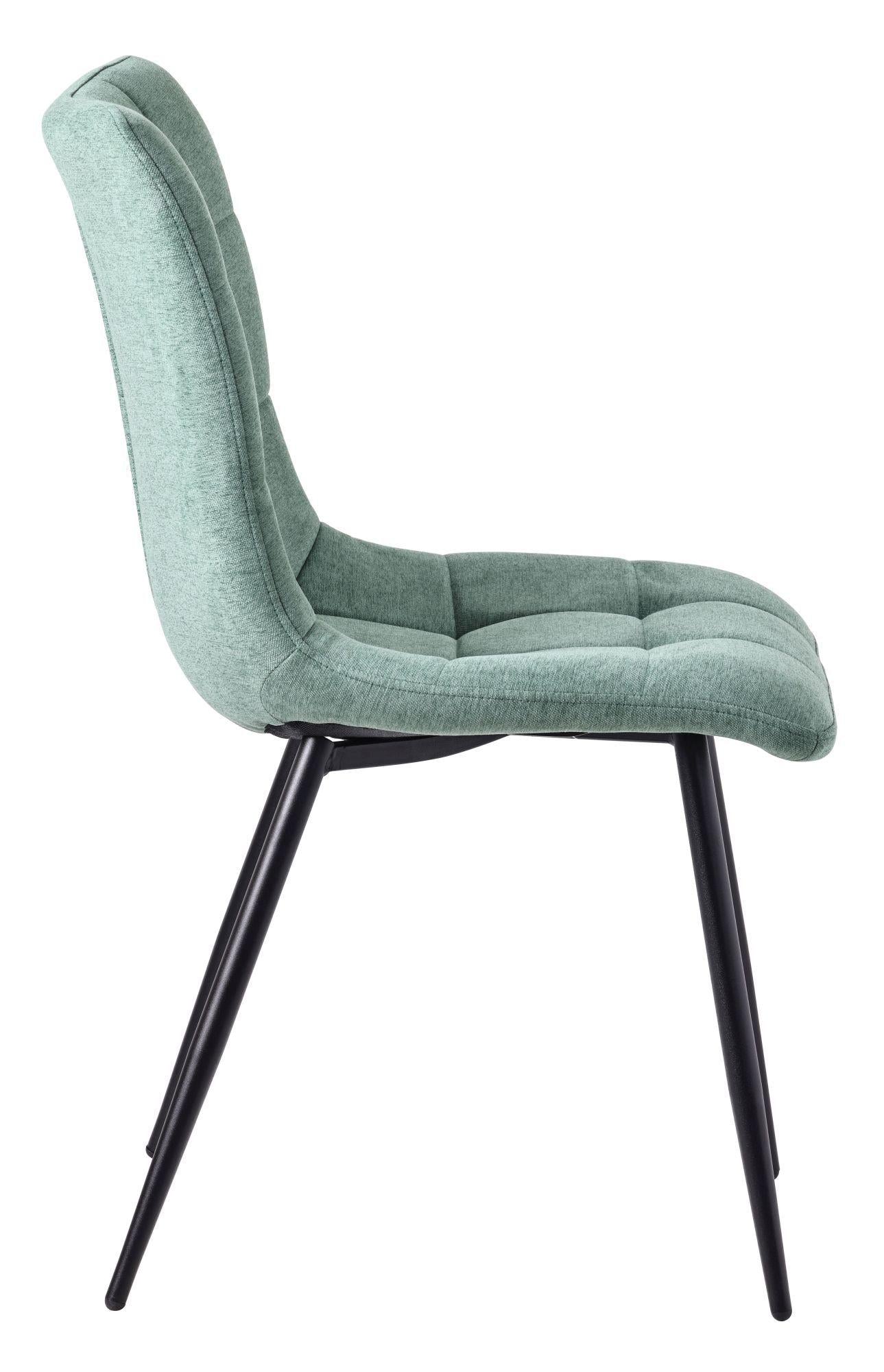 Soleil Fabric Dining Chair with Black Metal Legs