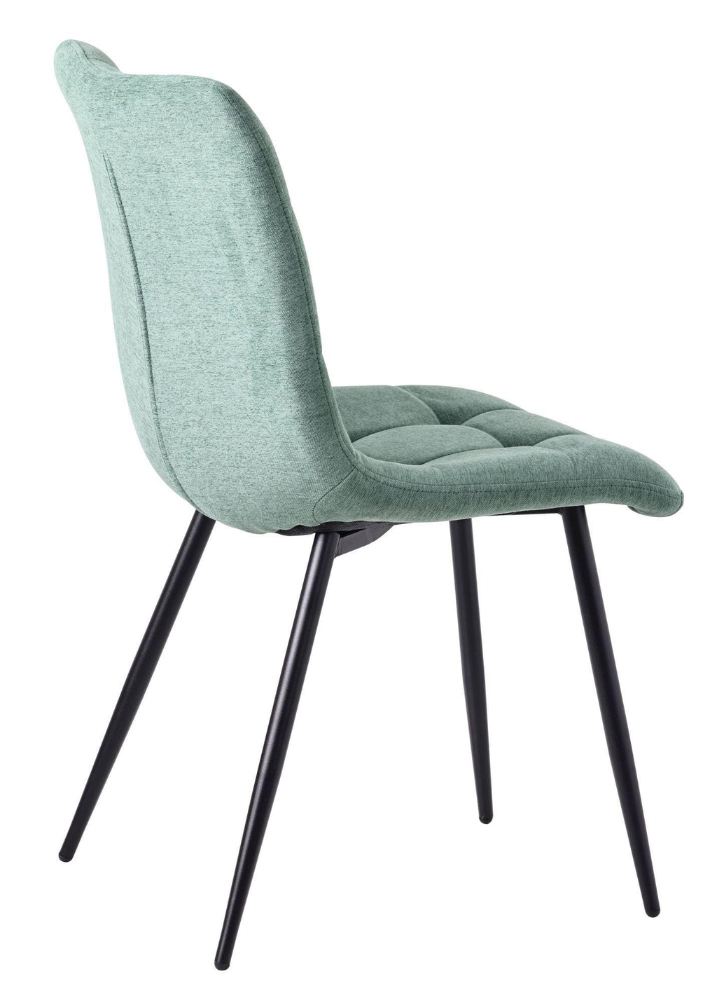 Soleil Fabric Dining Chair with Black Metal Legs