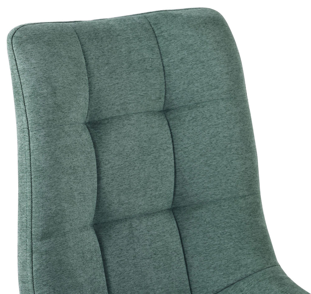 Soleil Fabric Dining Chair with Black Metal Legs