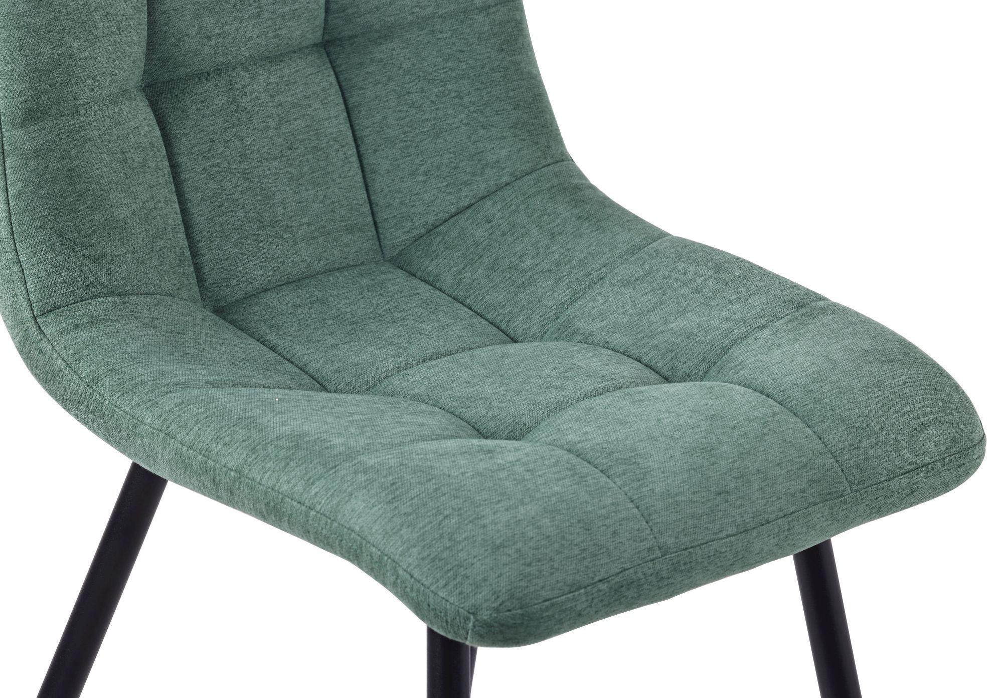 Soleil Fabric Dining Chair with Black Metal Legs