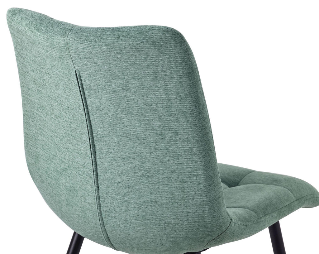 Soleil Fabric Dining Chair with Black Metal Legs