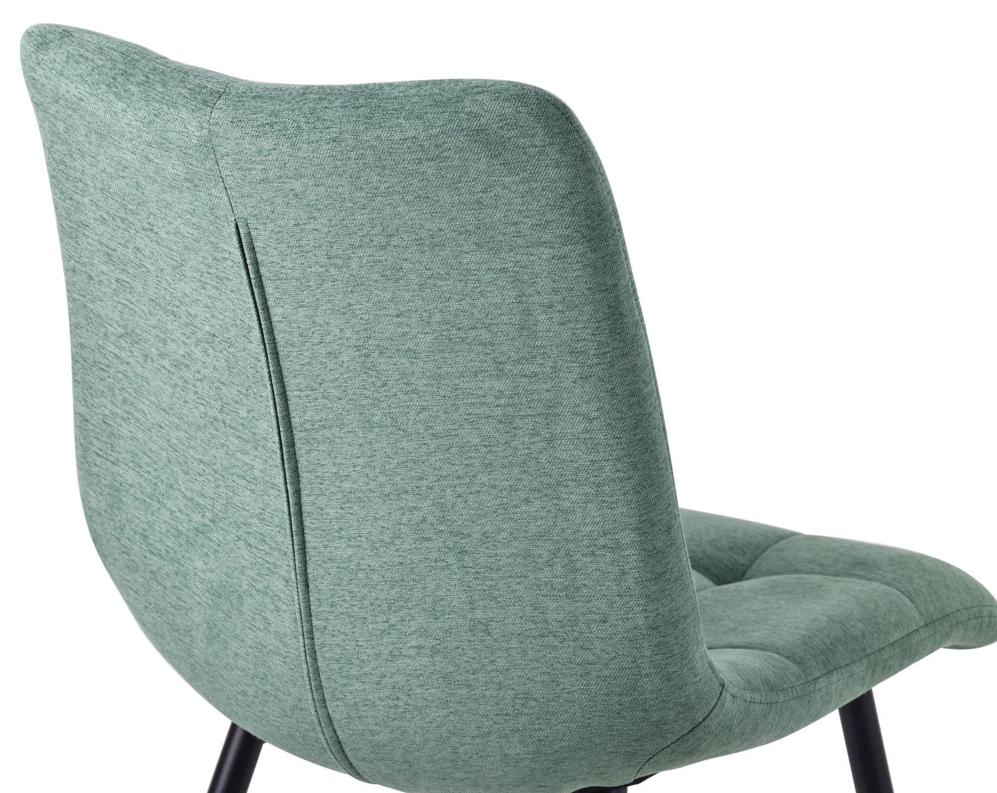 Soleil Fabric Dining Chair with Black Metal Legs