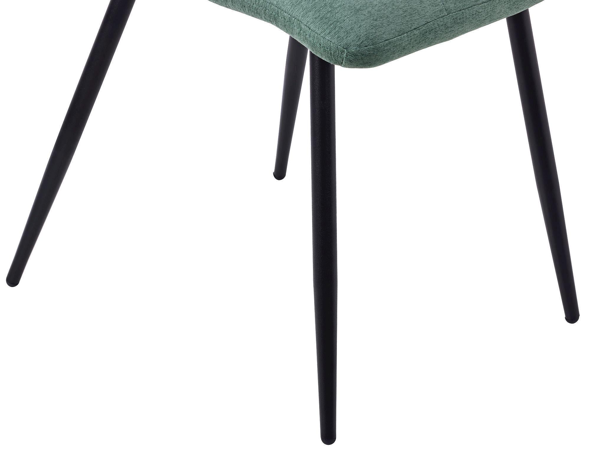 Soleil Fabric Dining Chair with Black Metal Legs