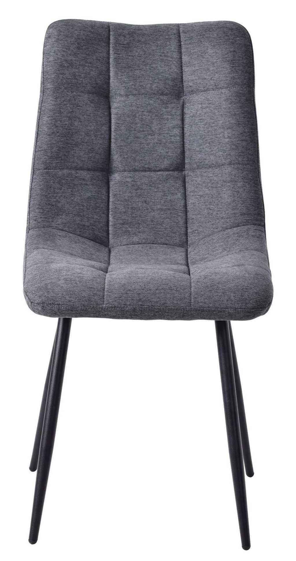 Soleil Fabric Dining Chair with Black Metal Legs