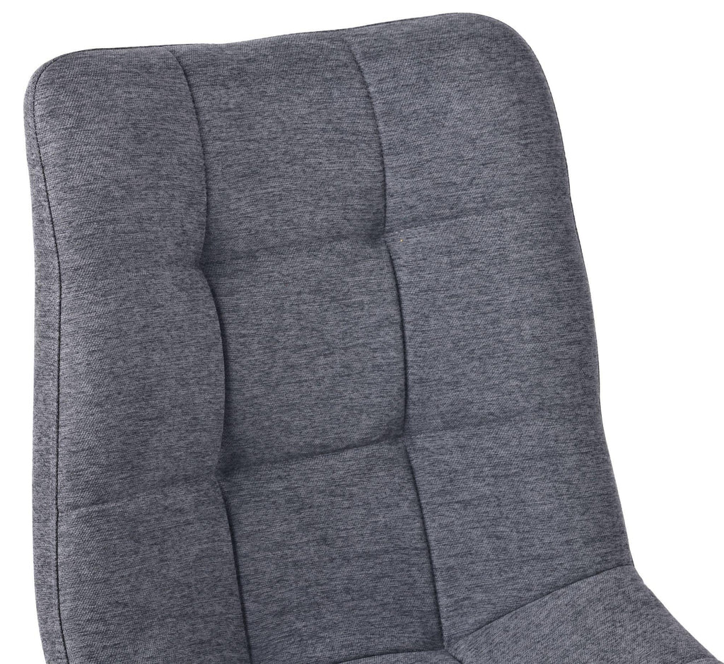 Soleil Fabric Dining Chair with Black Metal Legs