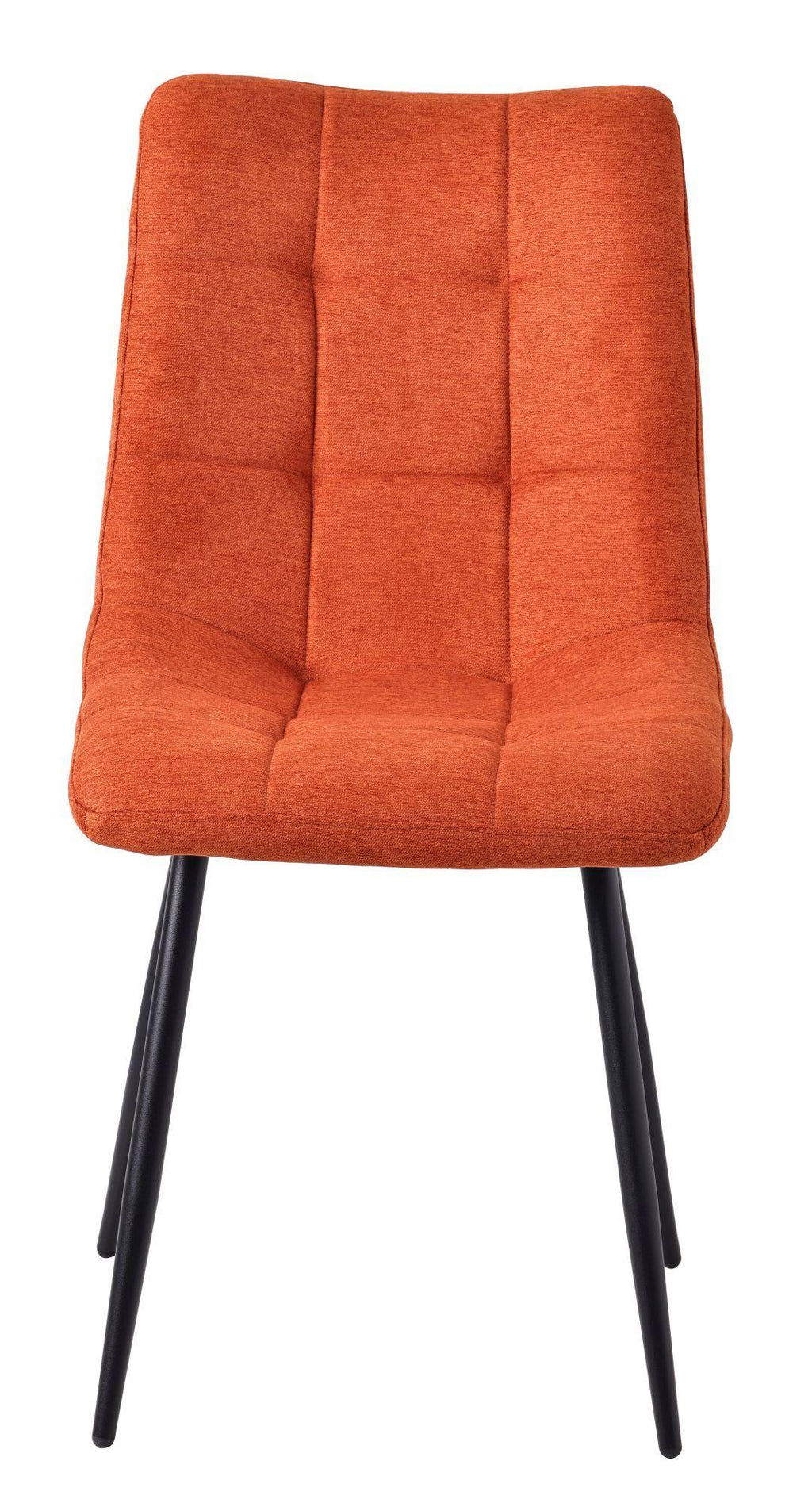 Soleil Fabric Dining Chair with Black Metal Legs