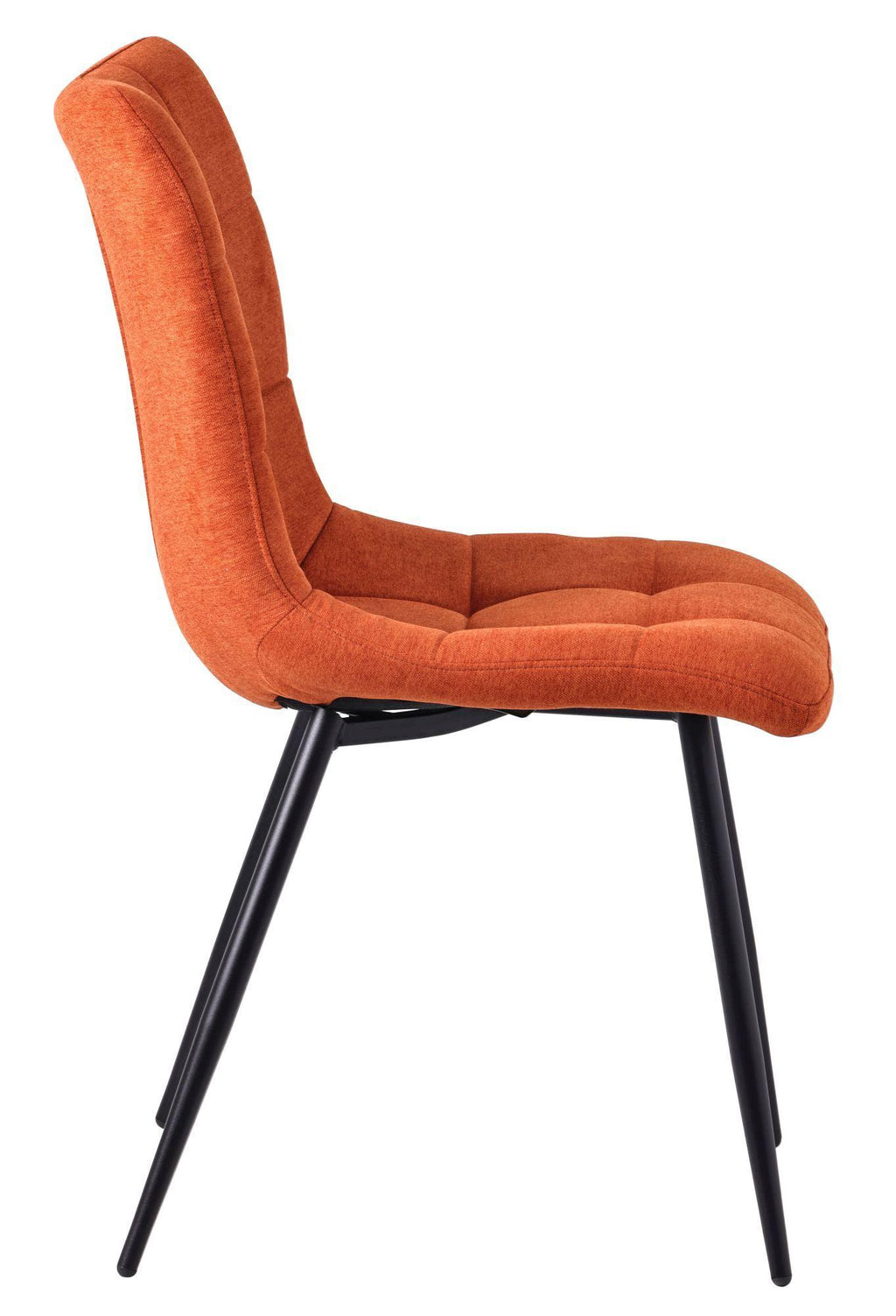 Soleil Fabric Dining Chair with Black Metal Legs