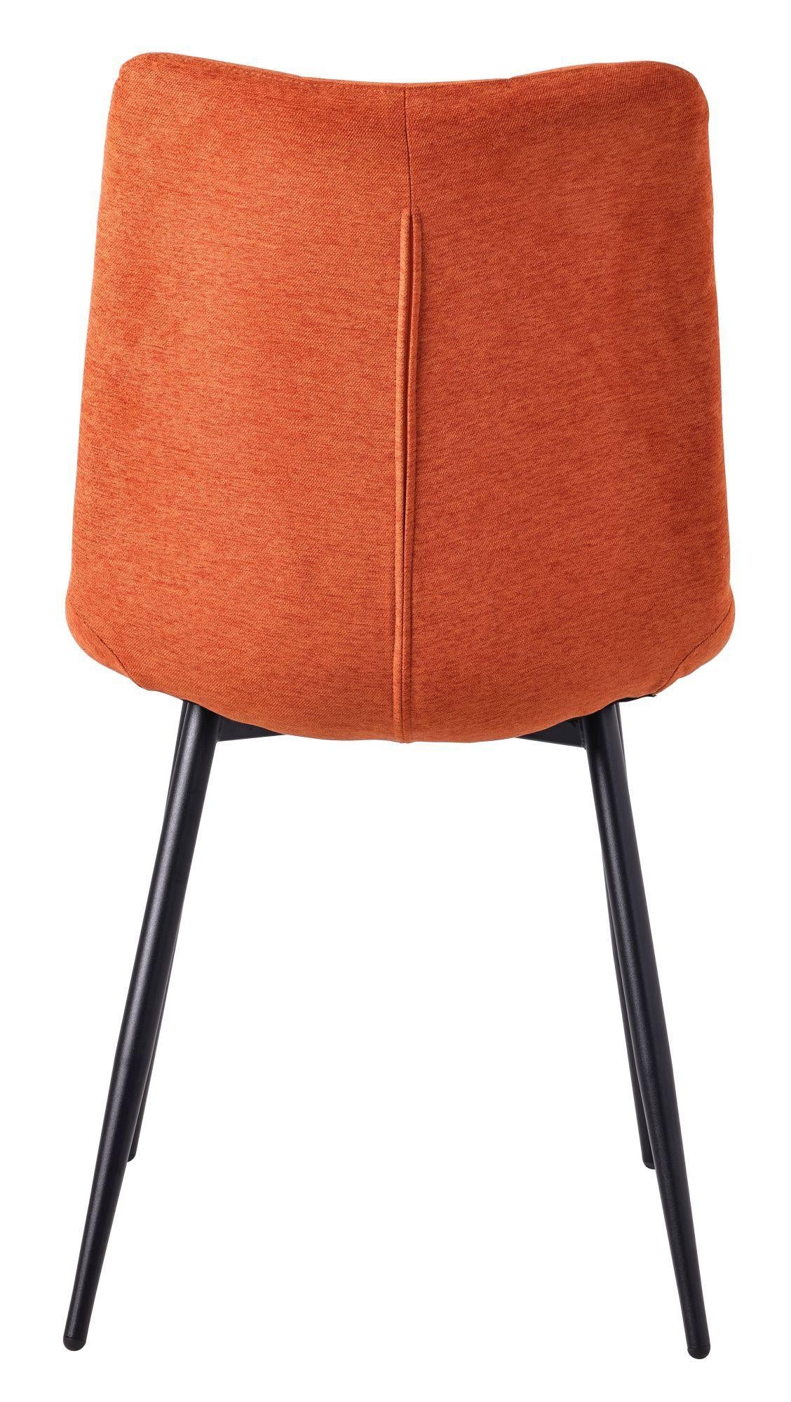 Soleil Fabric Dining Chair with Black Metal Legs