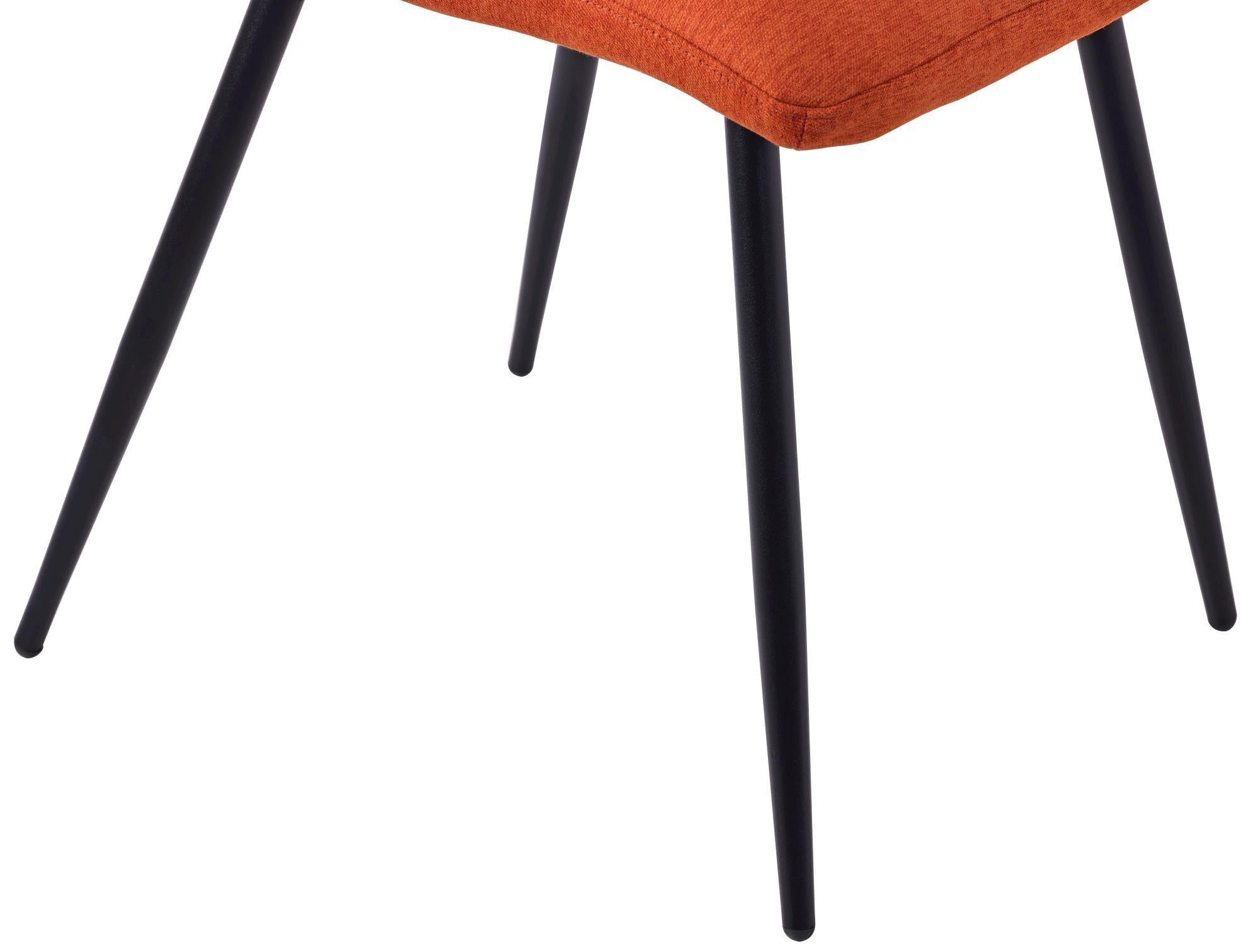 Soleil Fabric Dining Chair with Black Metal Legs