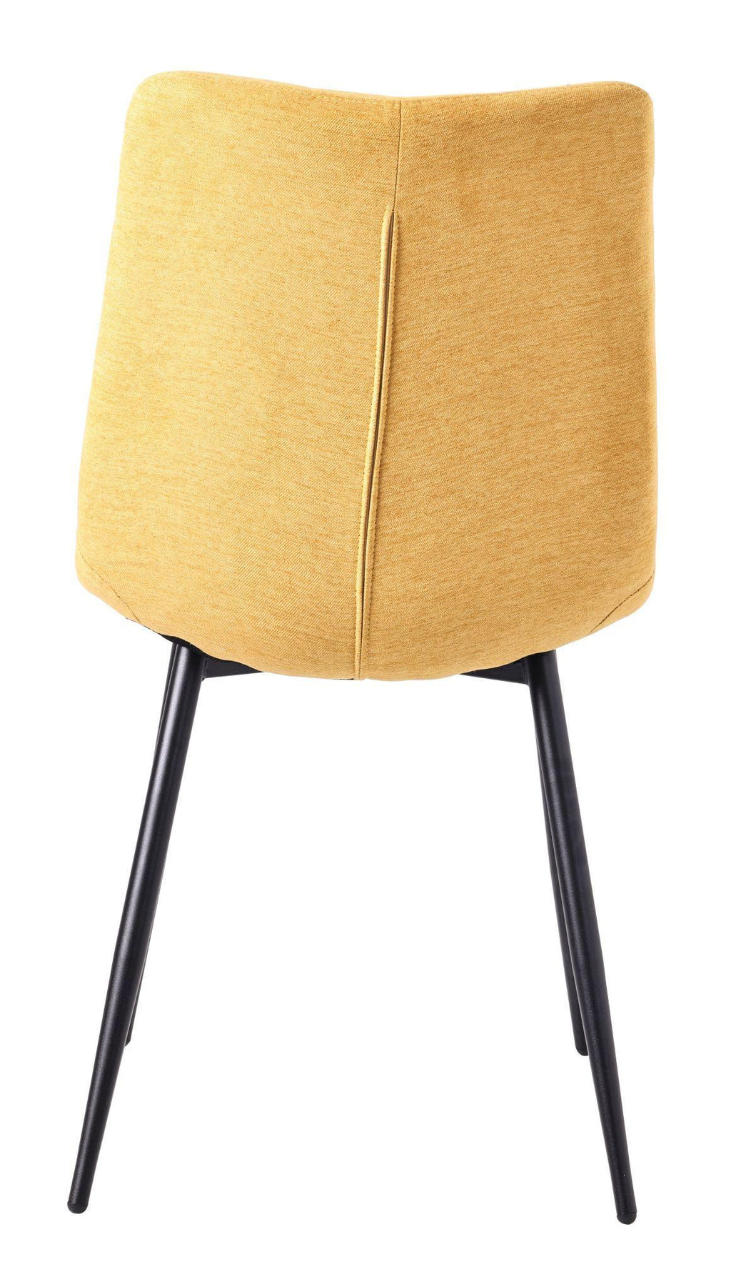 Soleil Fabric Dining Chair with Black Metal Legs