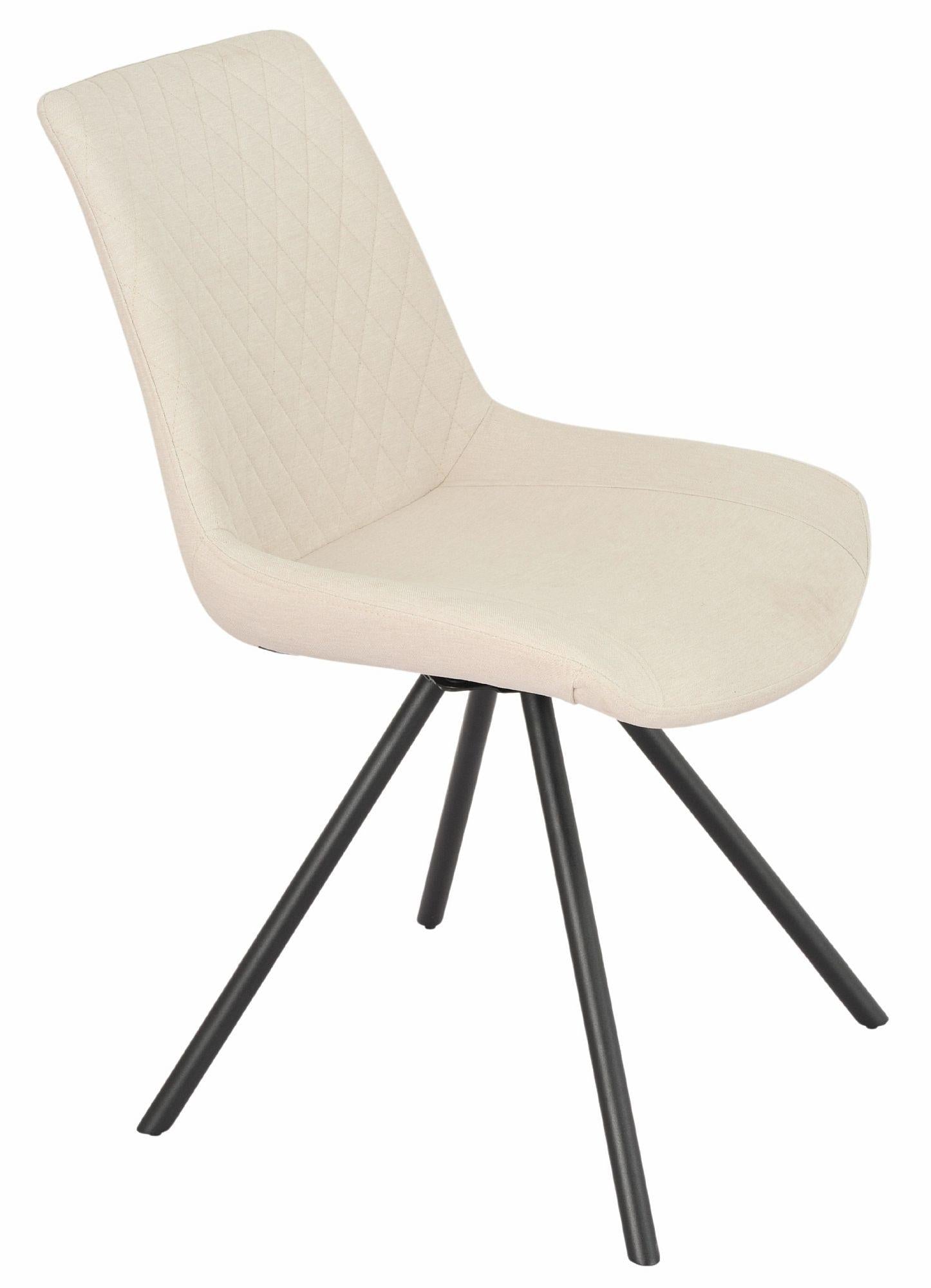 Lumière Fabric Swivel Dining Chair