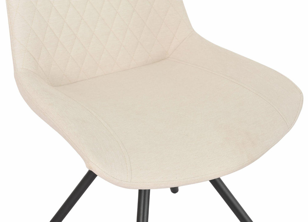 Lumière Fabric Swivel Dining Chair