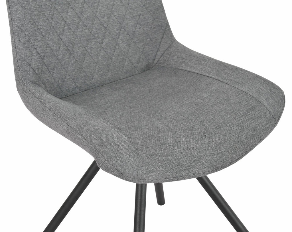Lumière Fabric Swivel Dining Chair