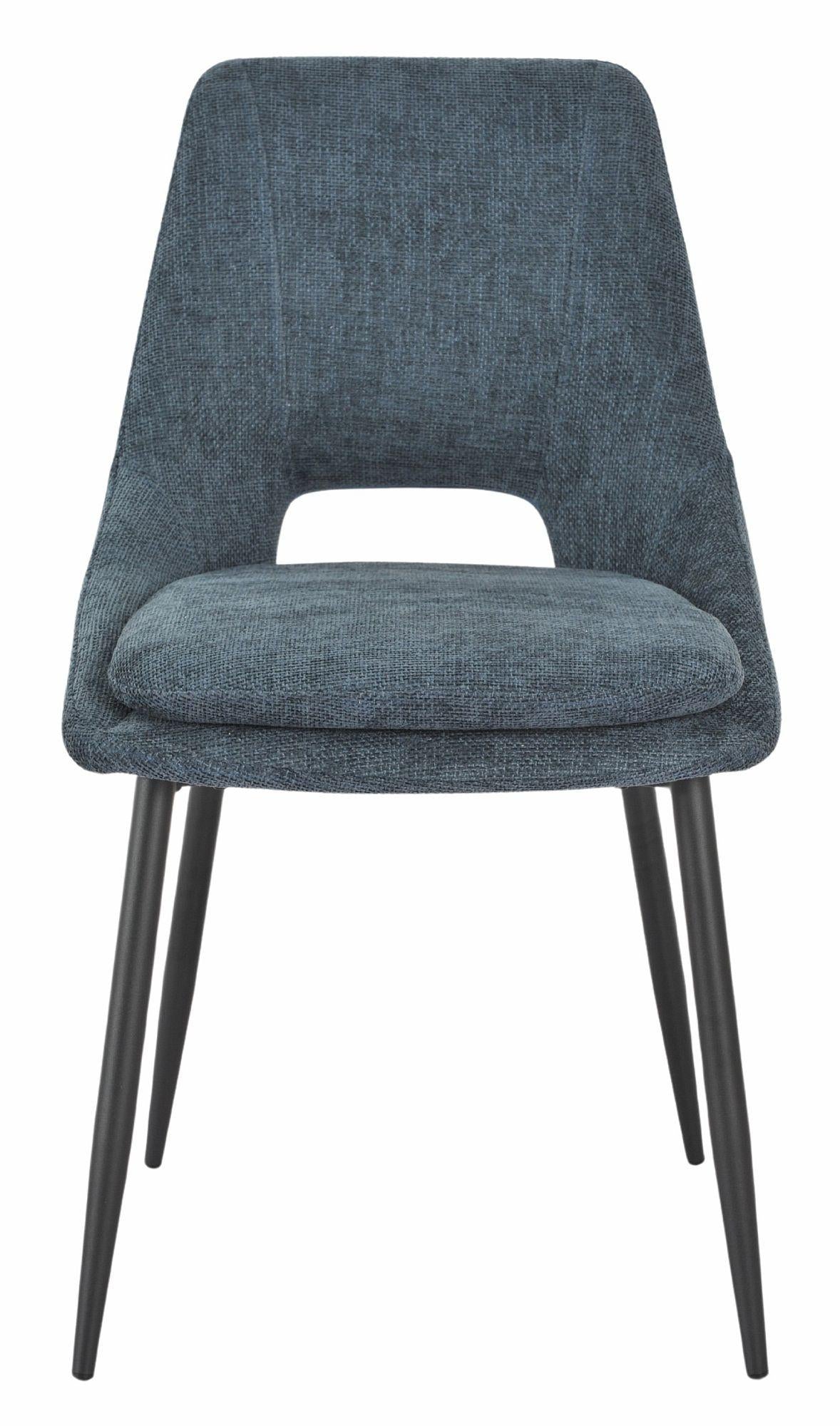 Atelier Fabric Dining Chair with Black Legs