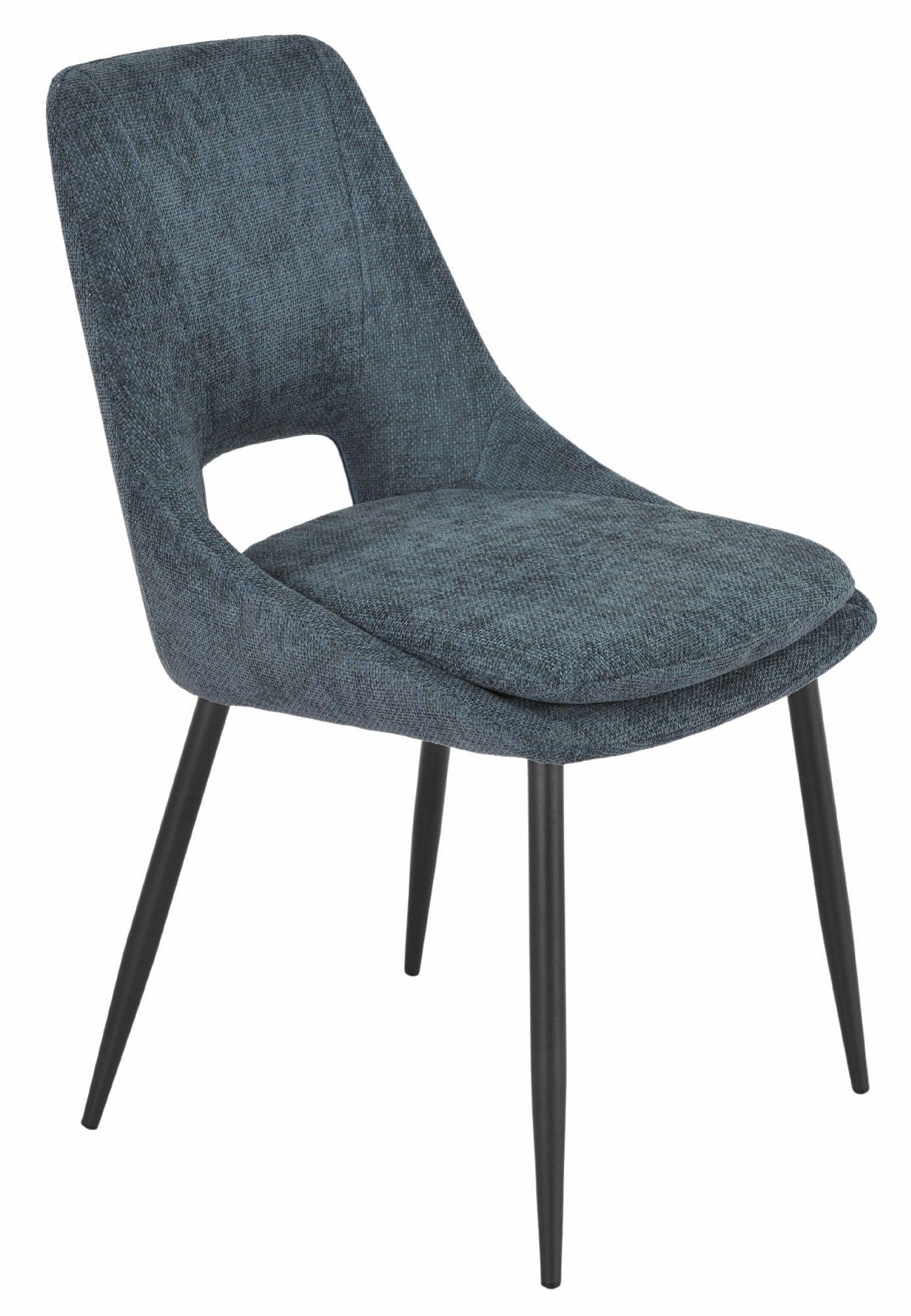 Atelier Fabric Dining Chair with Black Legs