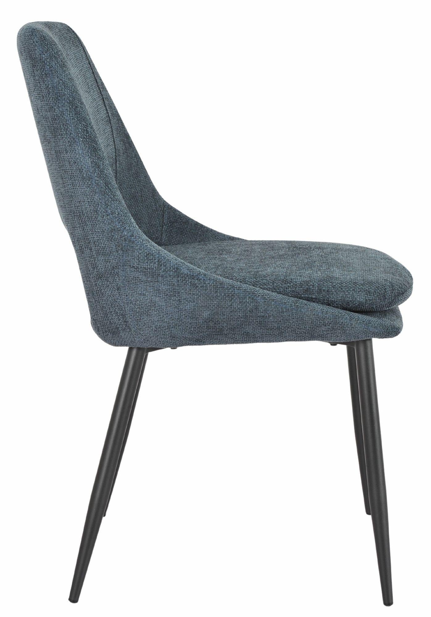 Atelier Fabric Dining Chair with Black Legs
