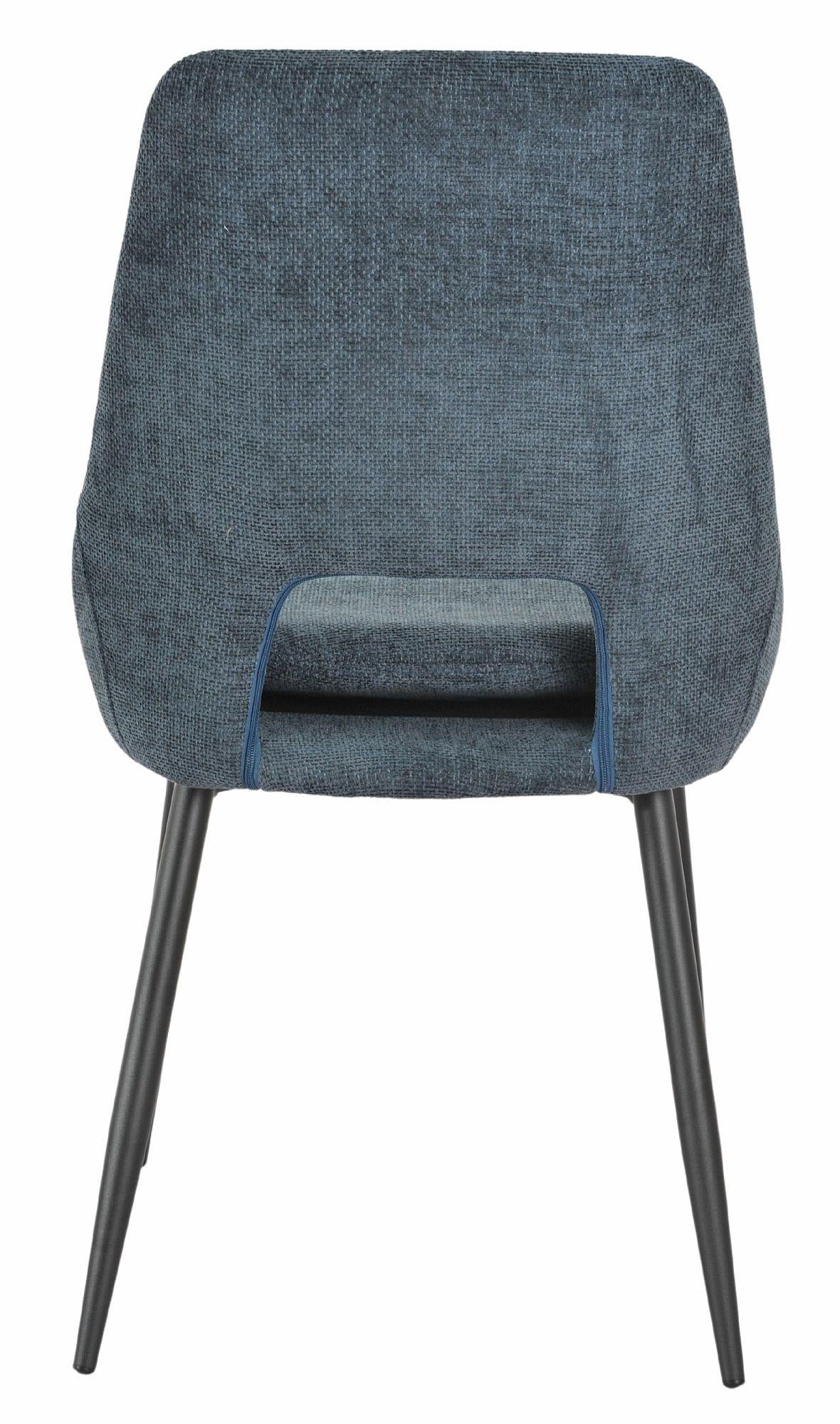 Atelier Fabric Dining Chair with Black Legs