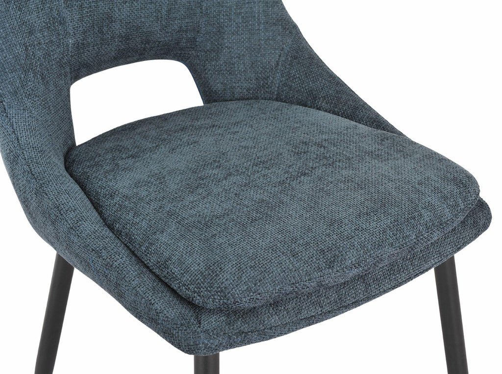 Atelier Fabric Dining Chair with Black Legs