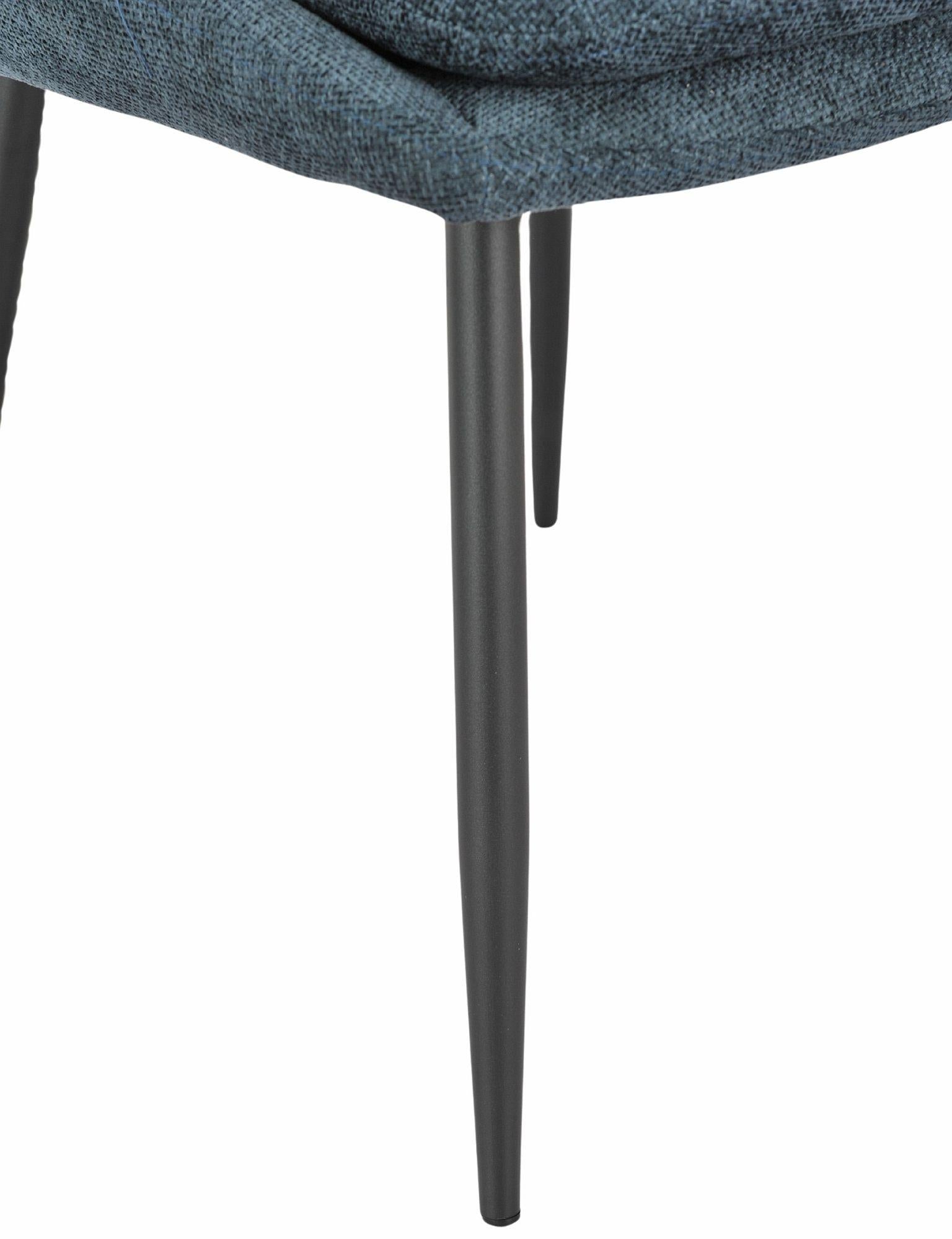 Atelier Fabric Dining Chair with Black Legs