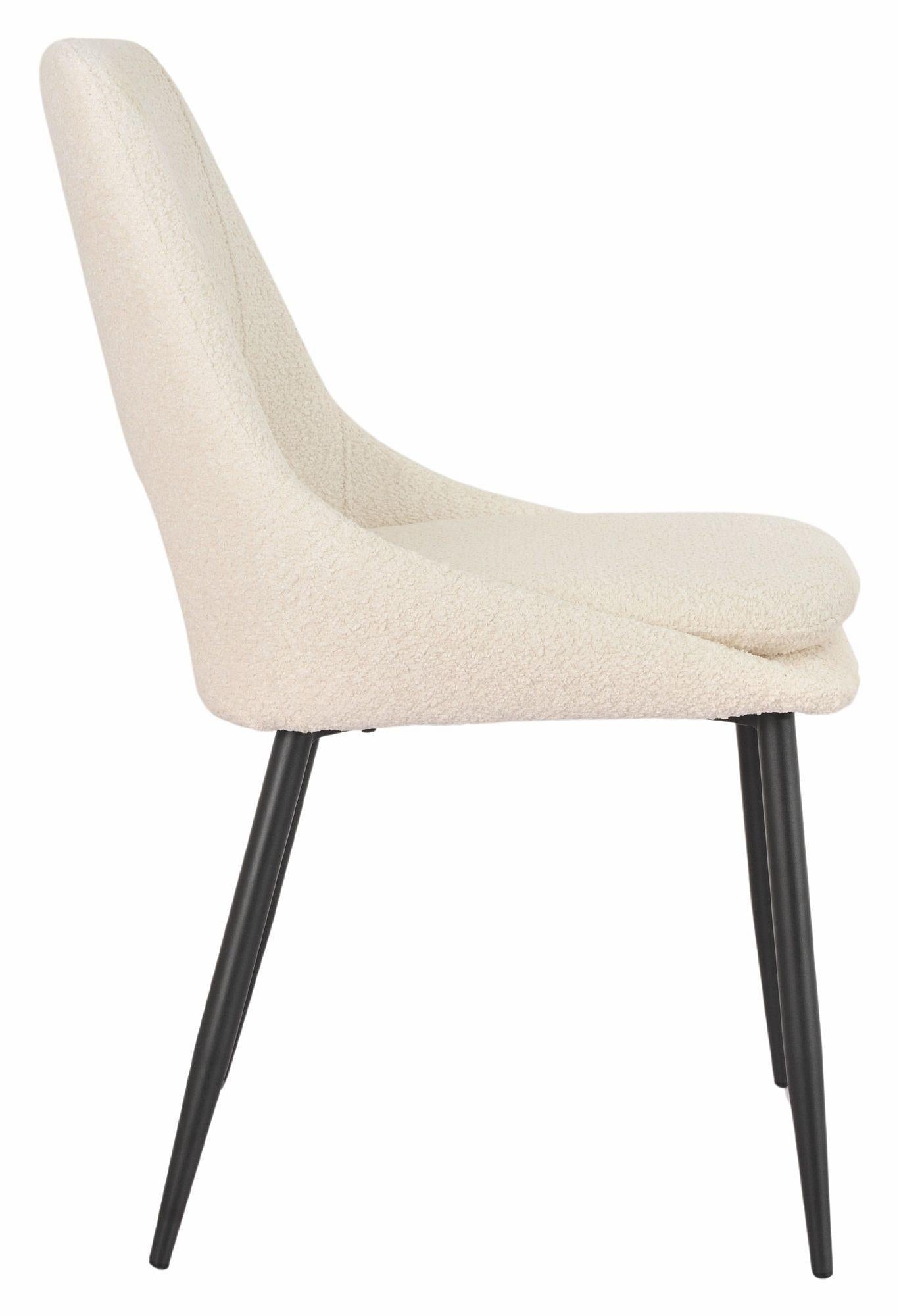 Atelier Fabric Dining Chair with Black Legs
