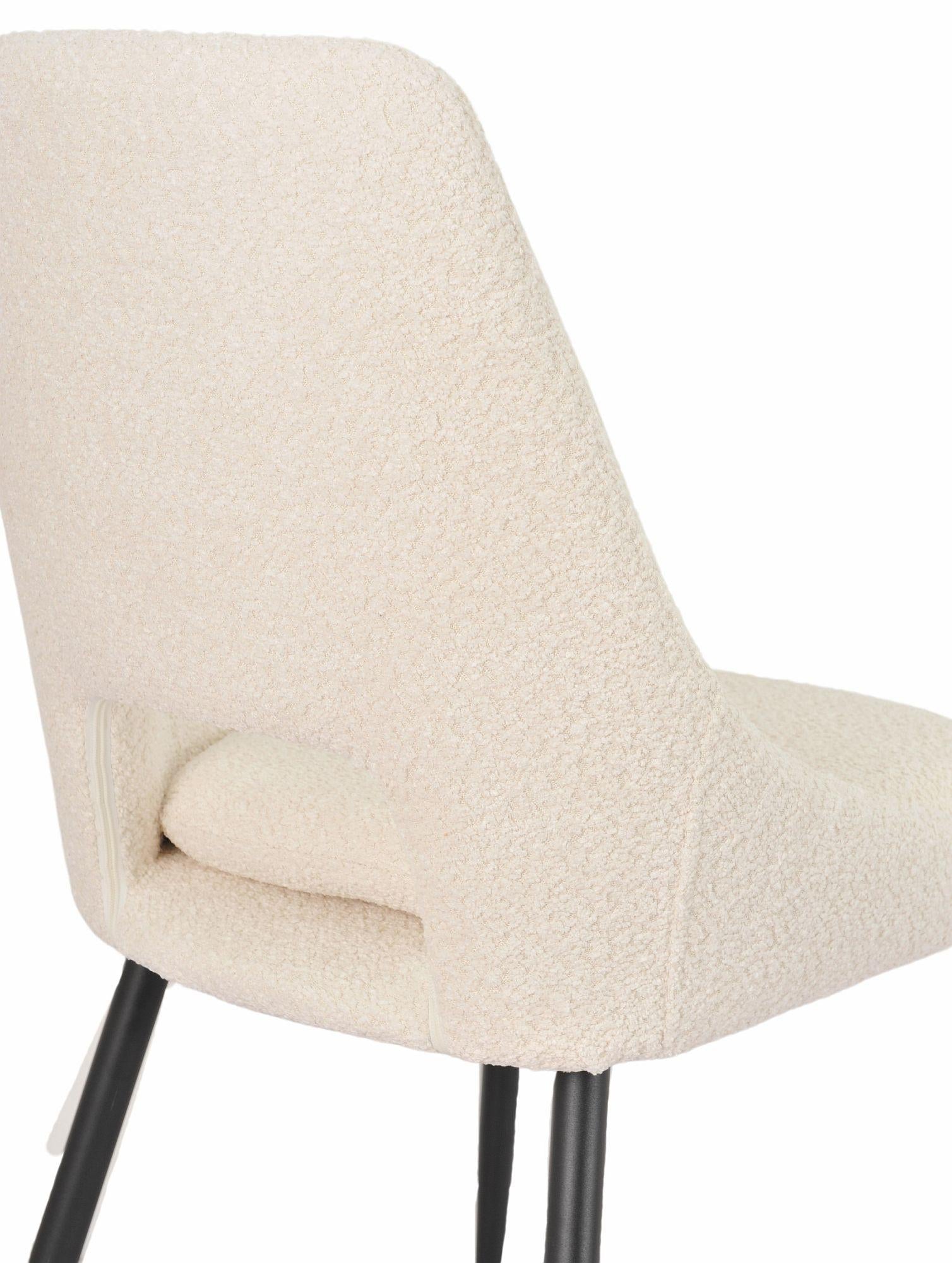 Atelier Fabric Dining Chair with Black Legs