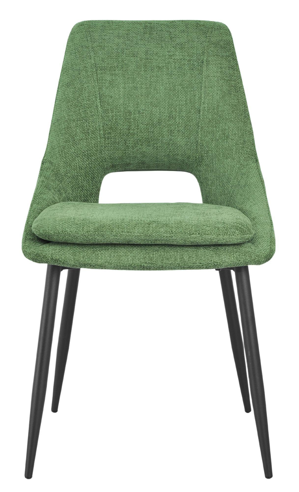 Atelier Fabric Dining Chair with Black Legs