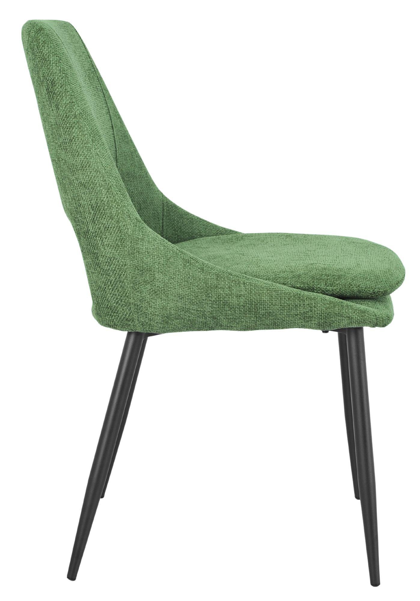 Atelier Fabric Dining Chair with Black Legs