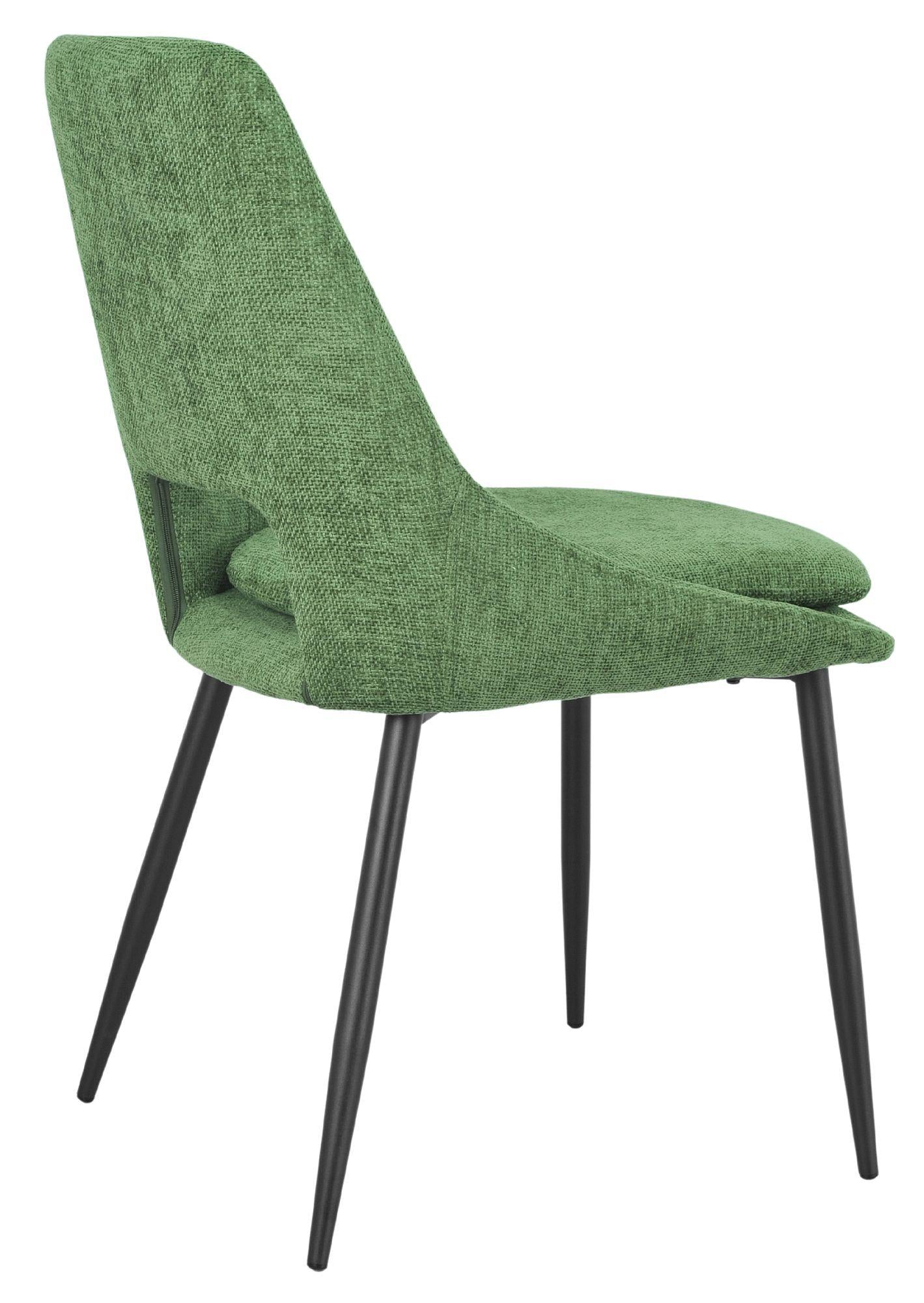 Atelier Fabric Dining Chair with Black Legs