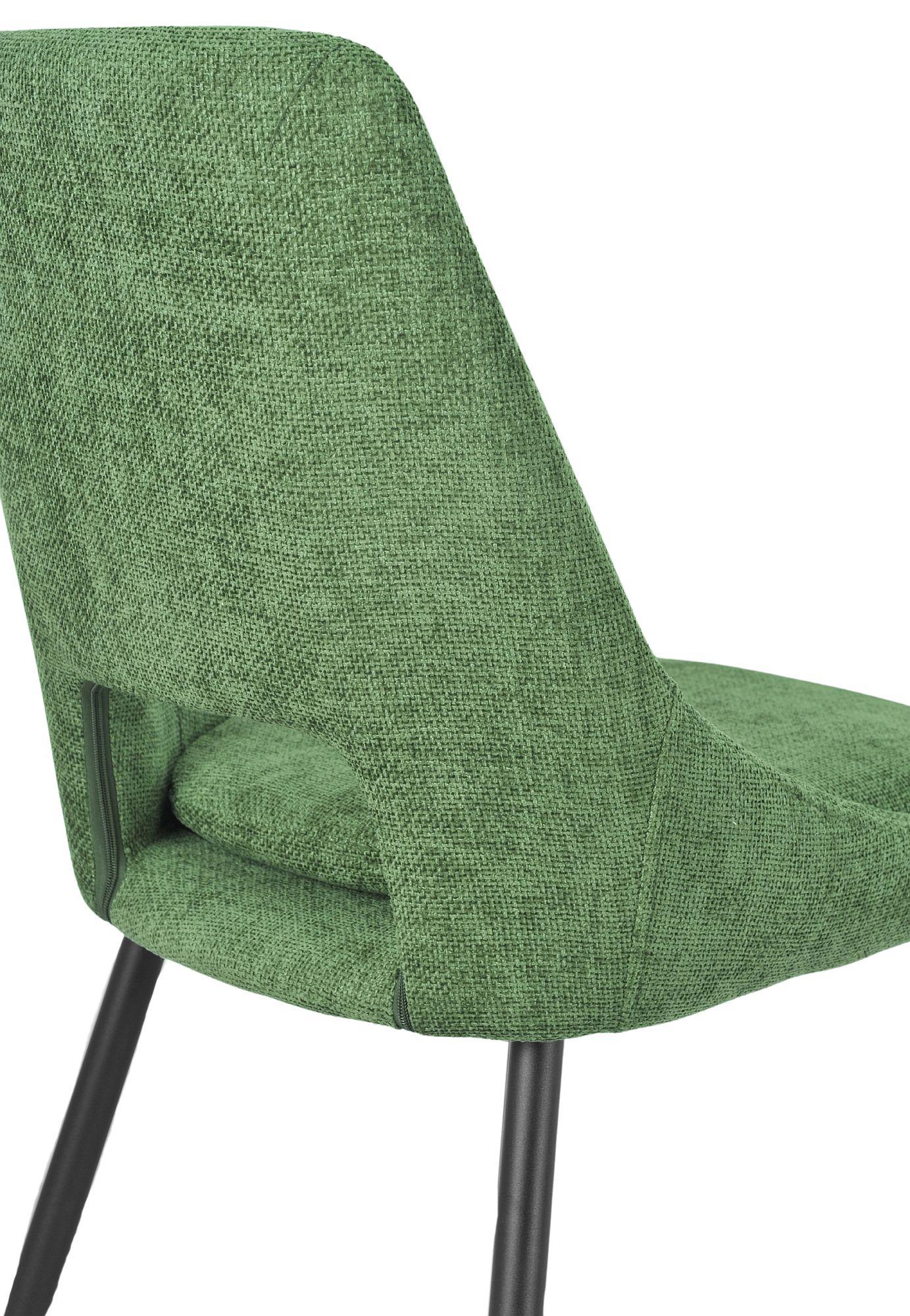 Atelier Fabric Dining Chair with Black Legs