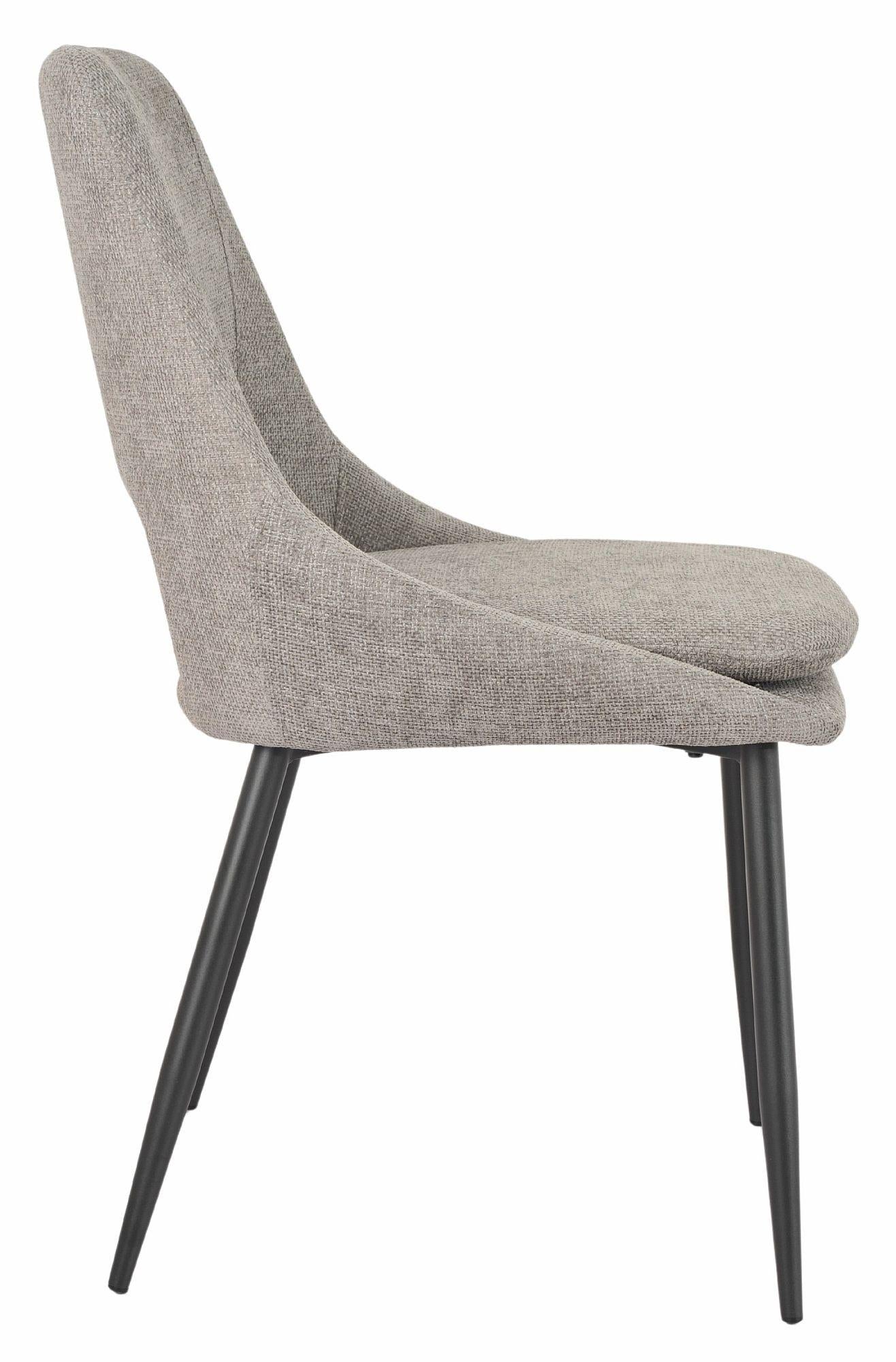 Atelier Fabric Dining Chair with Black Legs