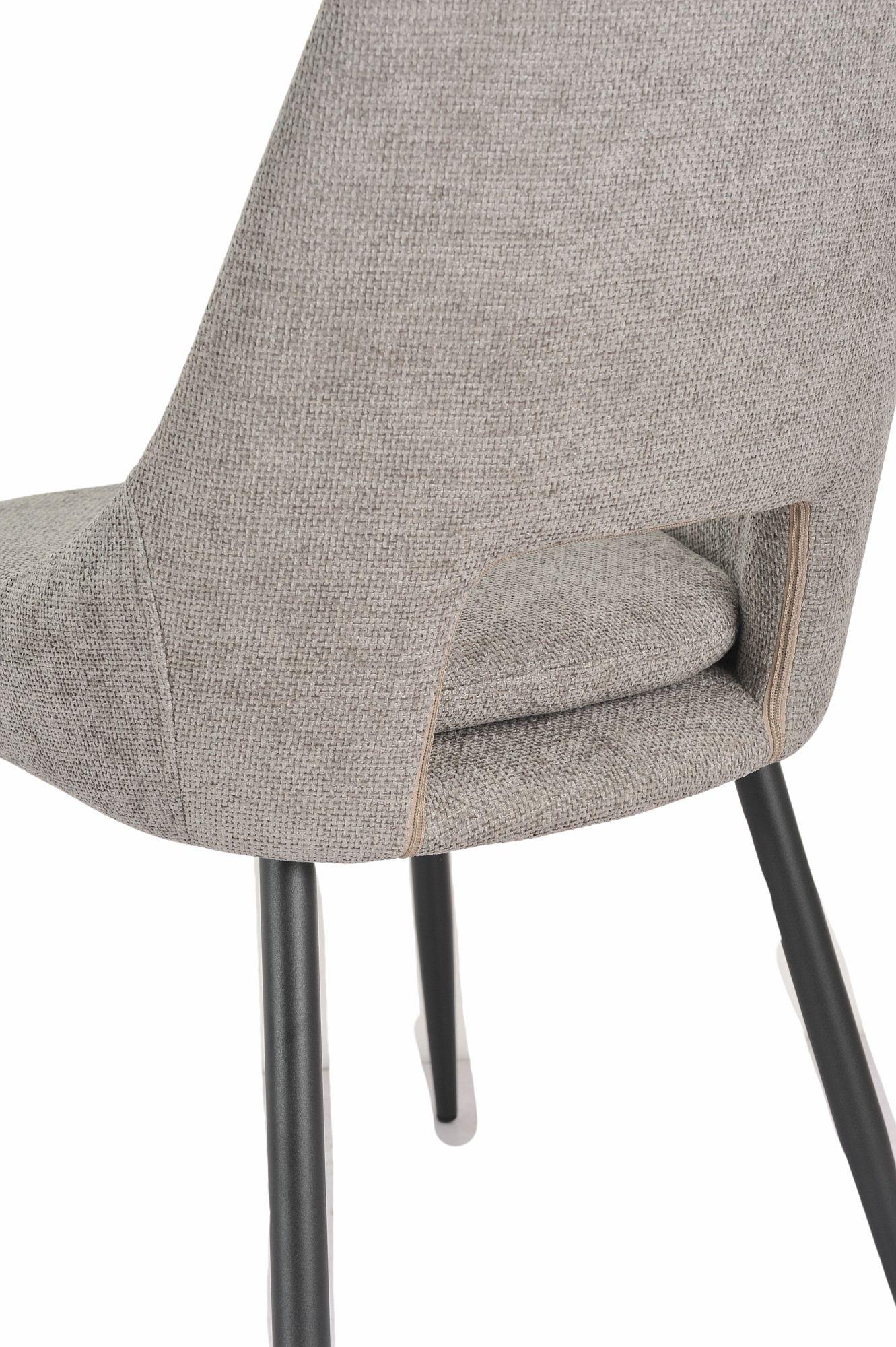 Atelier Fabric Dining Chair with Black Legs