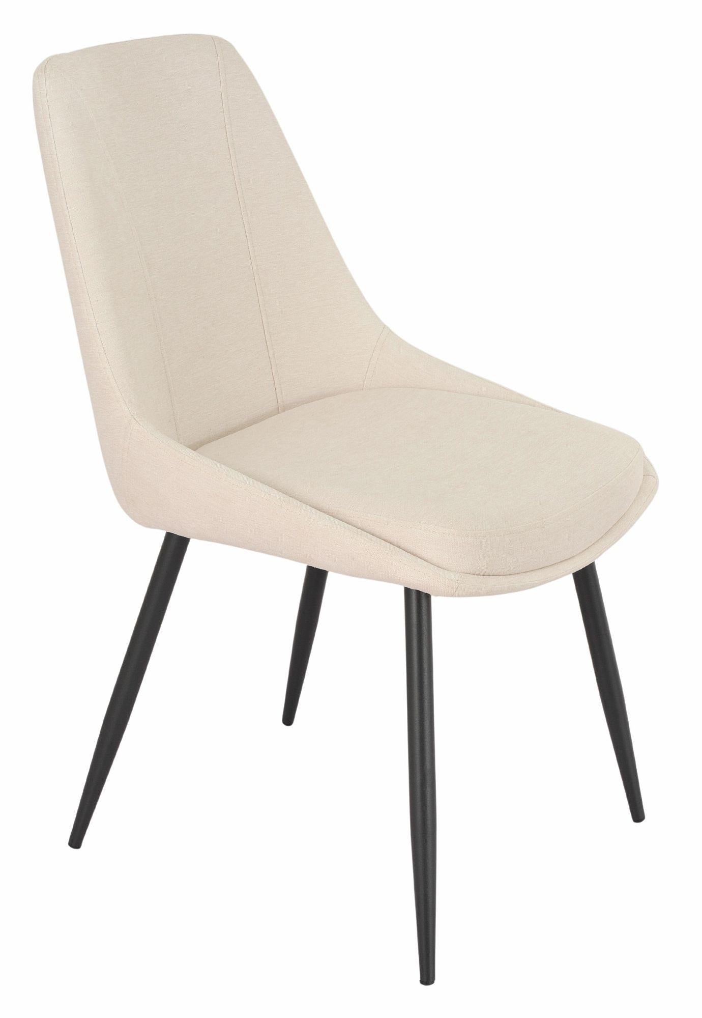 Beaumont Fabric Dining Chair with Black Legs