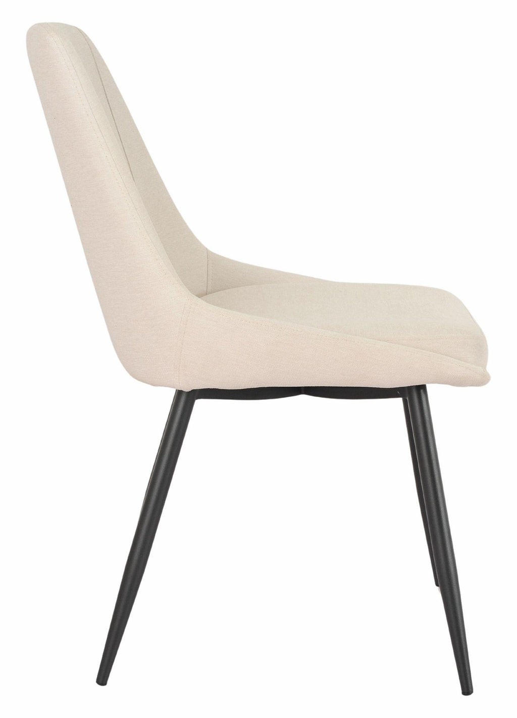 Beaumont Fabric Dining Chair with Black Legs