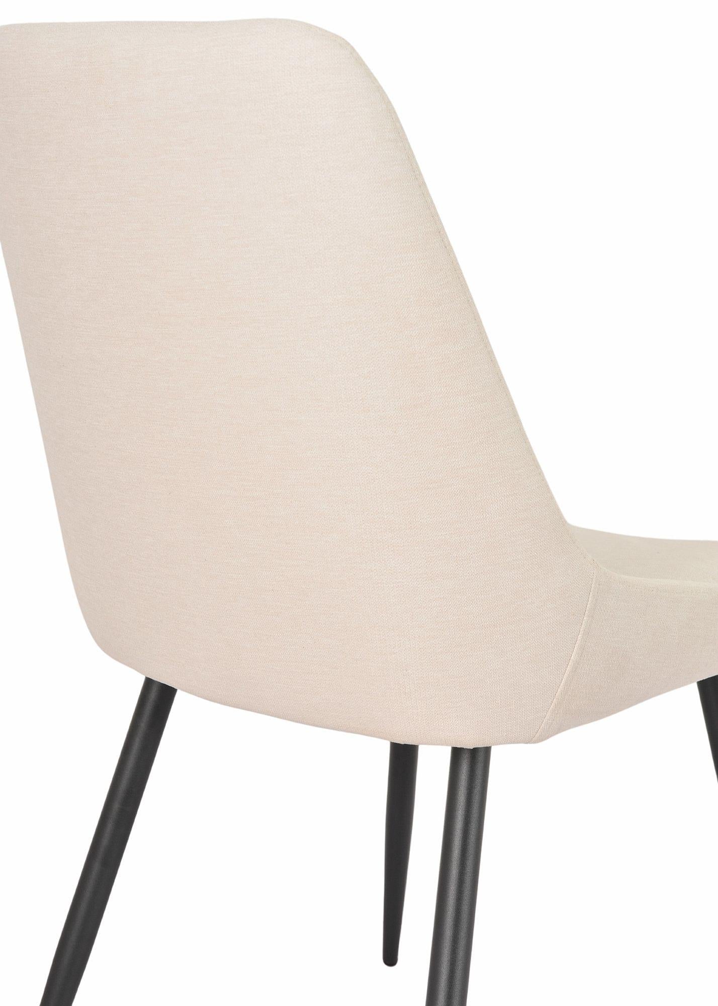 Beaumont Fabric Dining Chair with Black Legs