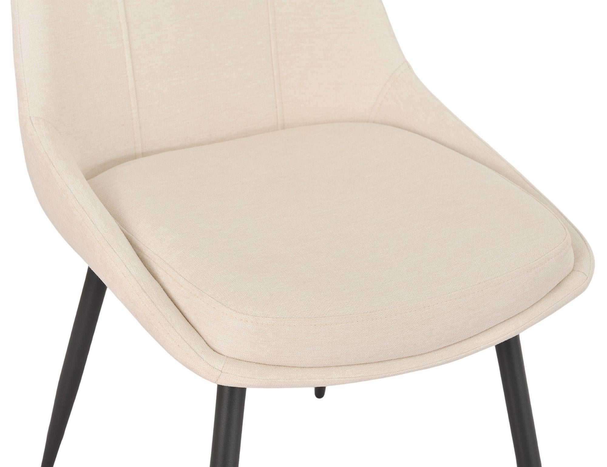 Beaumont Fabric Dining Chair with Black Legs
