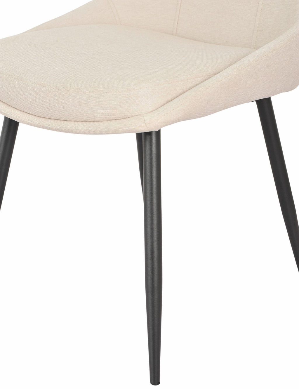 Beaumont Fabric Dining Chair with Black Legs