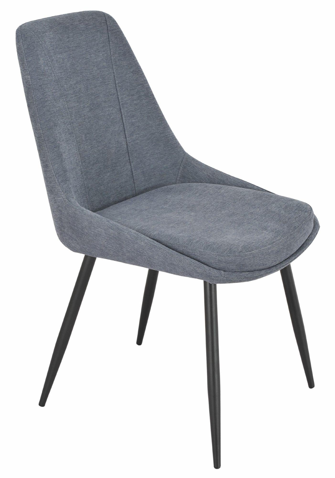 Beaumont Fabric Dining Chair with Black Legs