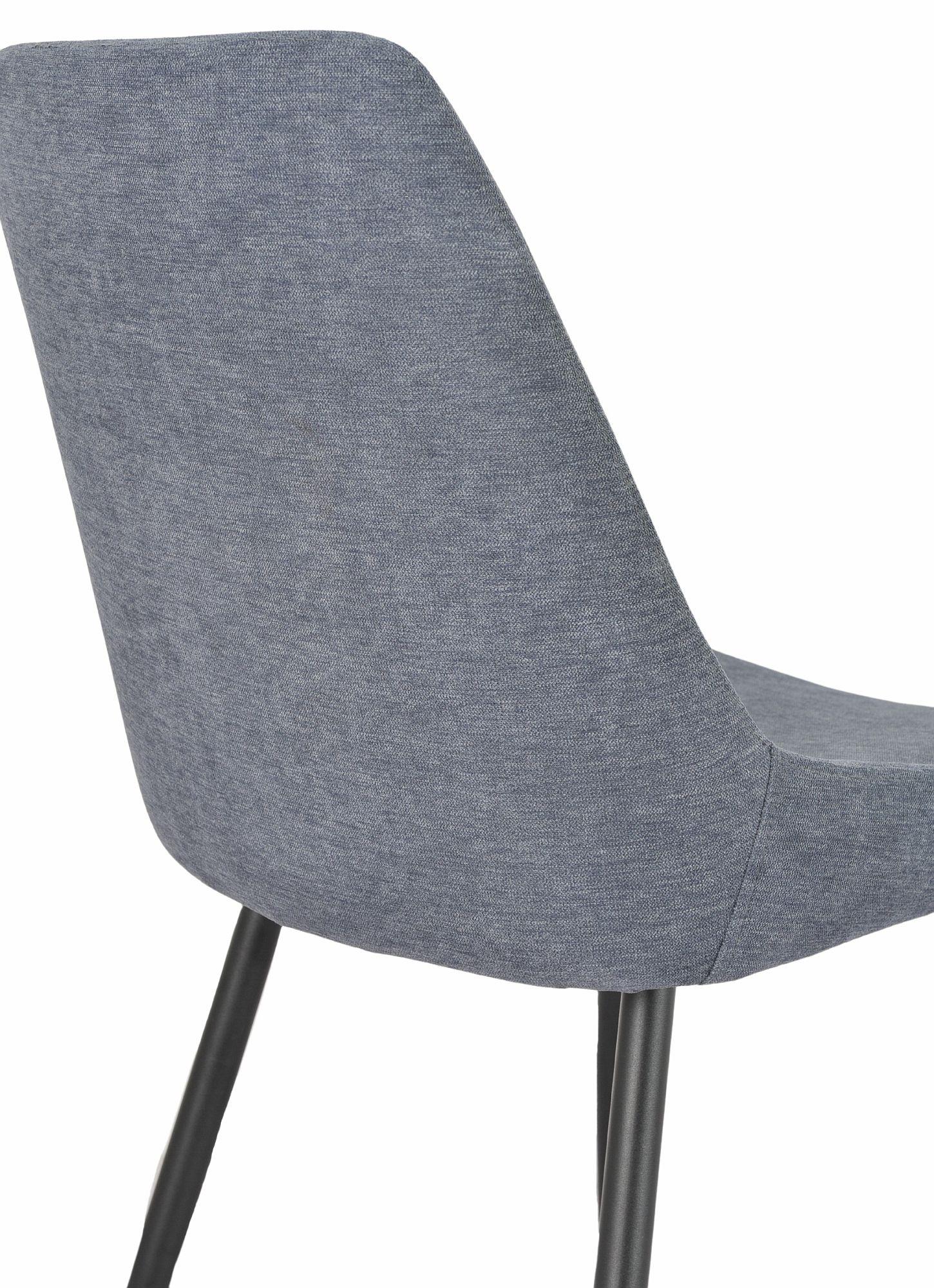 Beaumont Fabric Dining Chair with Black Legs