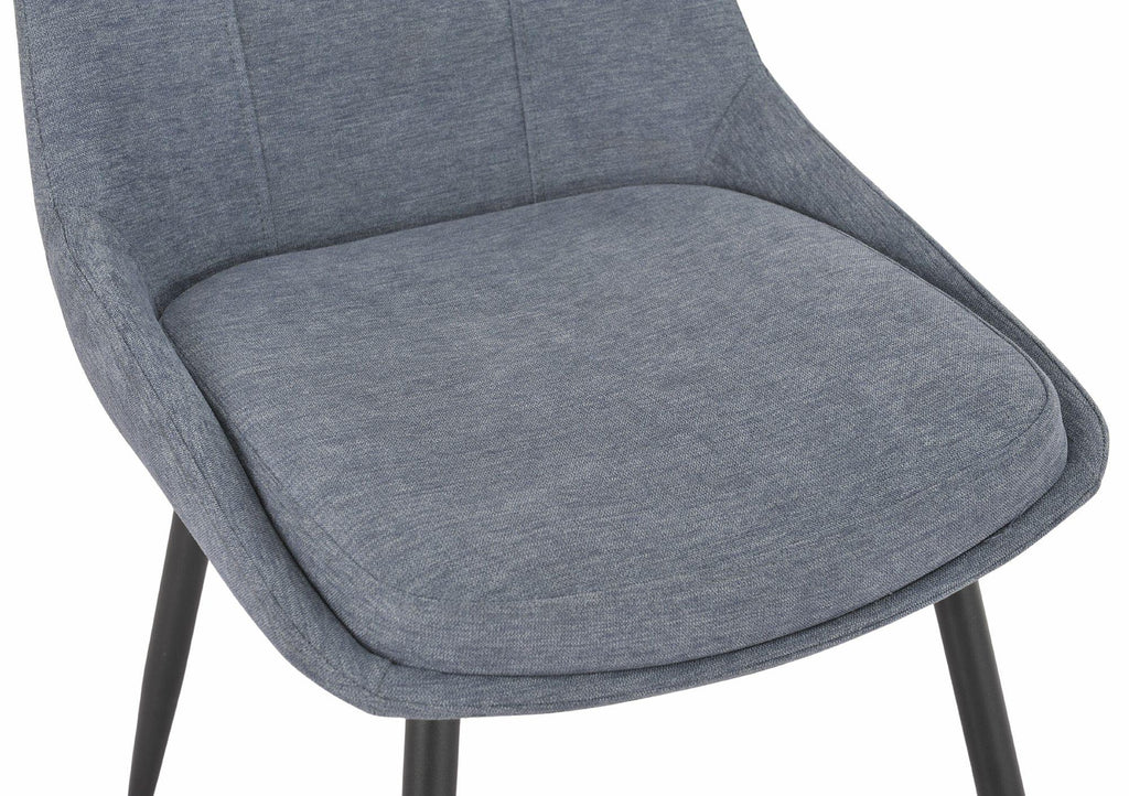 Beaumont Fabric Dining Chair with Black Legs