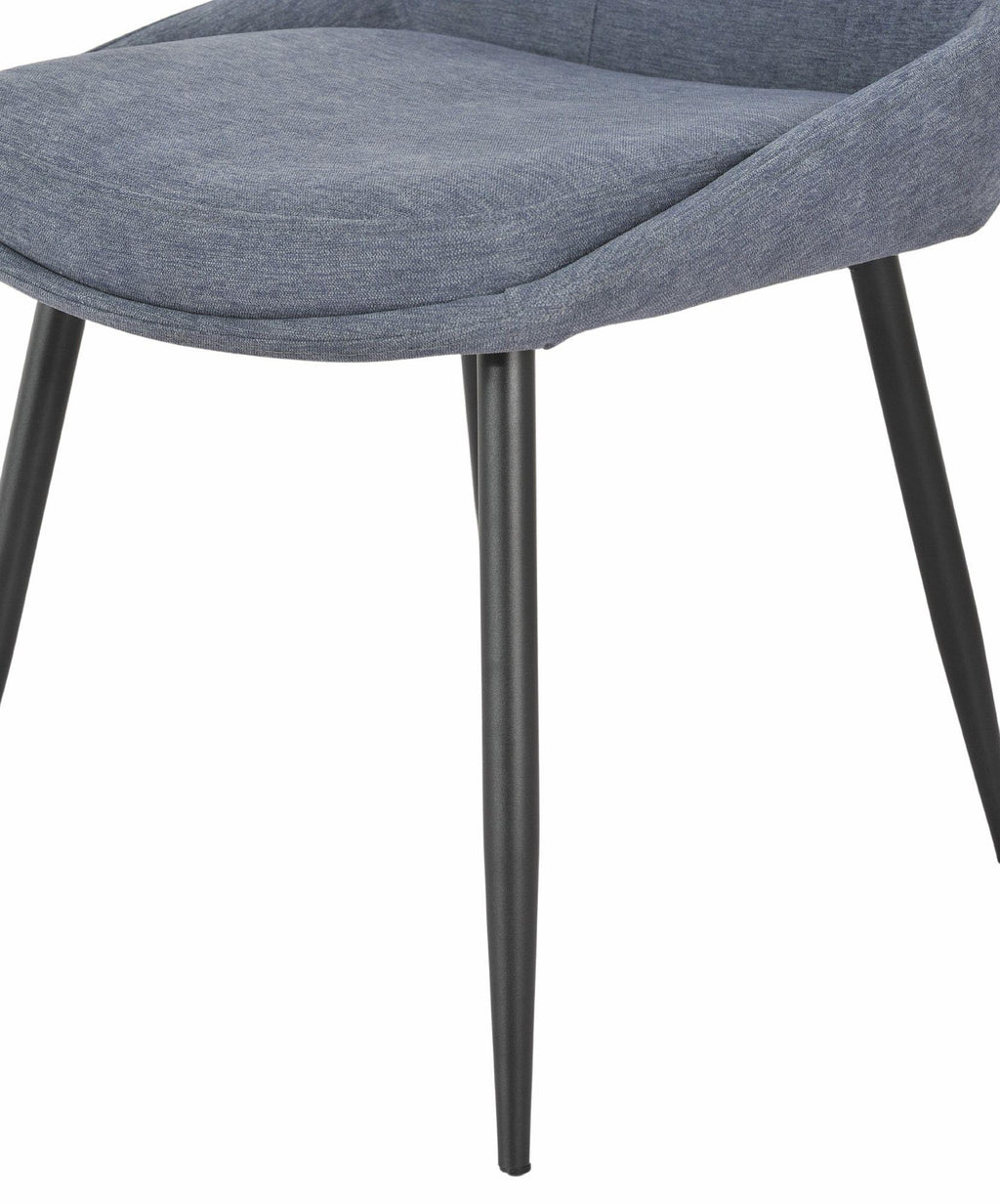 Beaumont Fabric Dining Chair with Black Legs