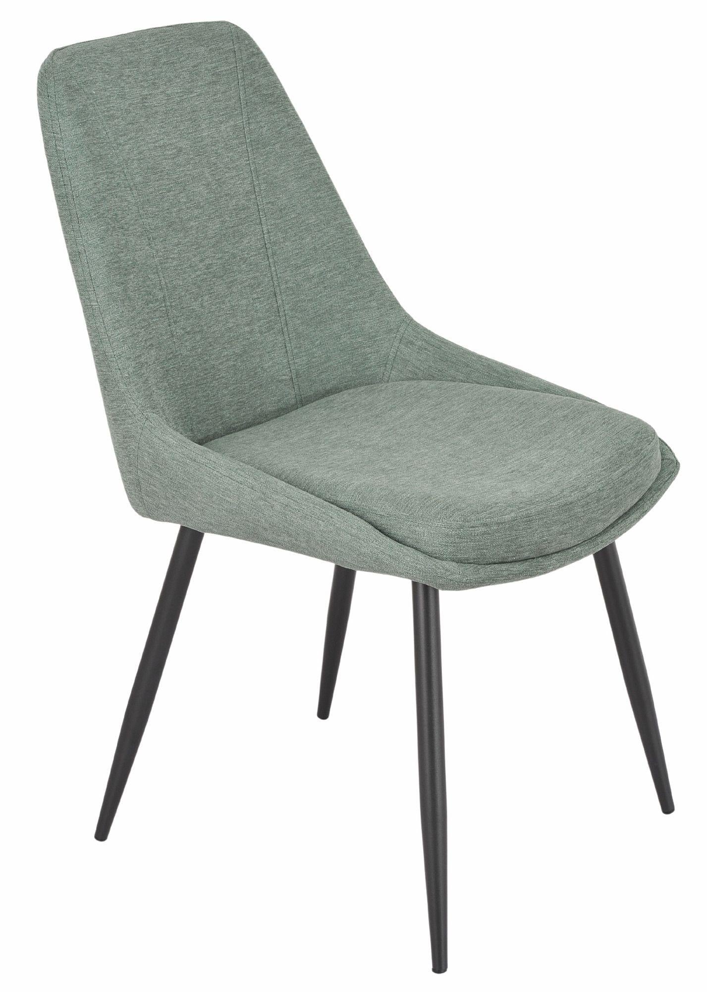 Beaumont Fabric Dining Chair with Black Legs