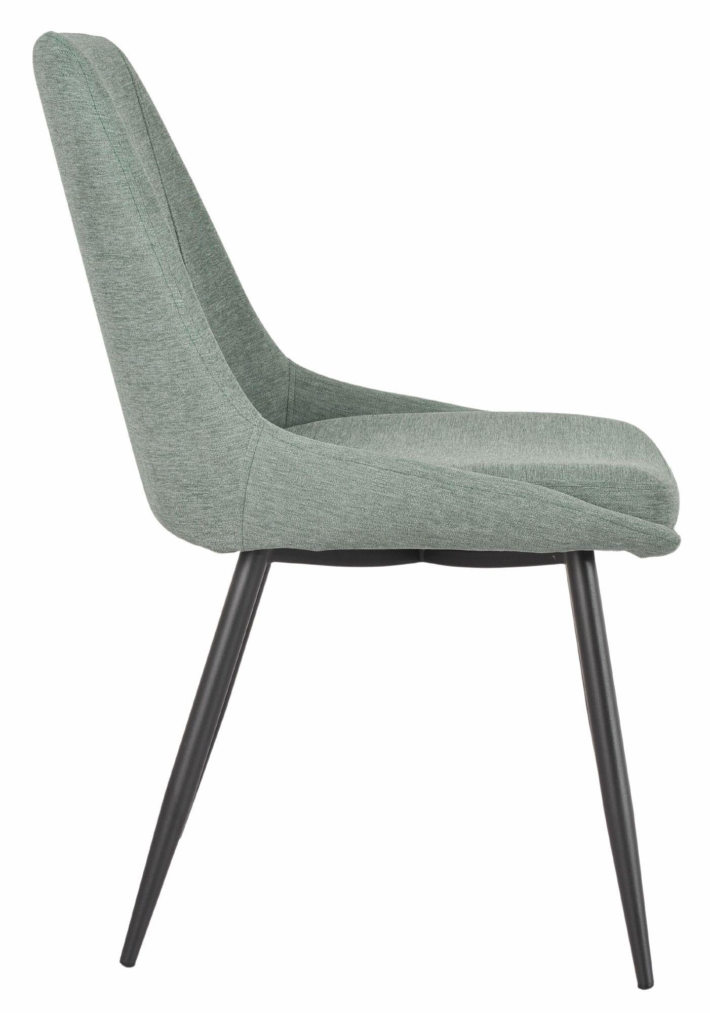 Beaumont Fabric Dining Chair with Black Legs