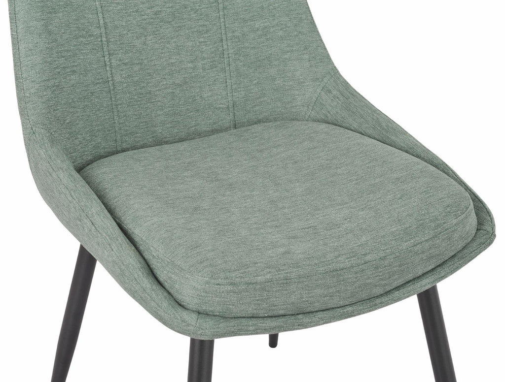 Beaumont Fabric Dining Chair with Black Legs