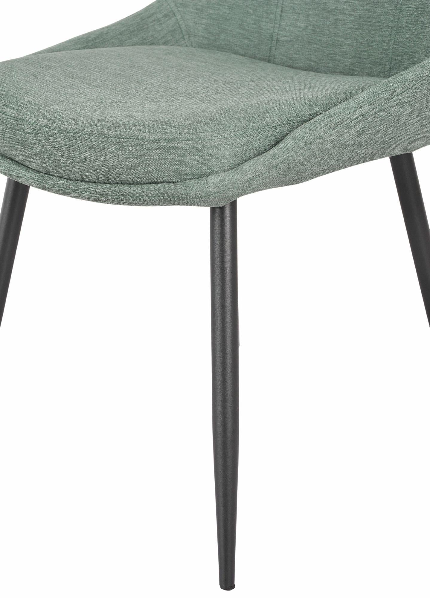 Beaumont Fabric Dining Chair with Black Legs