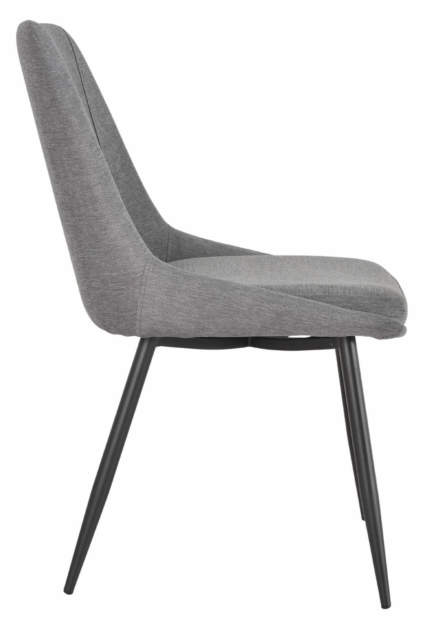 Beaumont Fabric Dining Chair with Black Legs